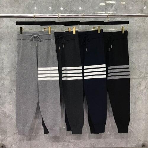 2021 Fashion Brand Sweatpants Men Wool Elastic Casual Knitted Trousers Tracksuit Bottoms Mens Jogger Track Winter Pants