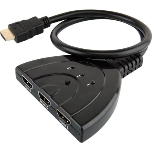 4K*2K 3D Mini 3 Port HDMI-compatible 1.4 Switch 4K Switcher HD Splitter 3 In 1 Out Video Adapter For DVD HDTV