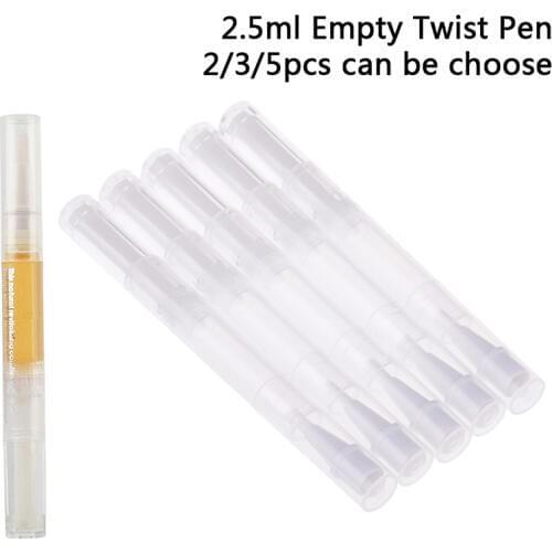 5/3/2pcs Oil Pen Empty 2.5ml Nail Art Cuticle Revitalizer Nutrition Oil Empty Bottle Manicure Soften Pen Tool Nail Cuticle