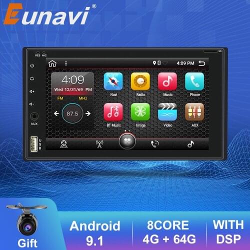 Eunavi 2 Din Car radio Multimedia Player Android Universal auto radio stereo GPS navigation touch screen Bluetooth NO DVD WIFI