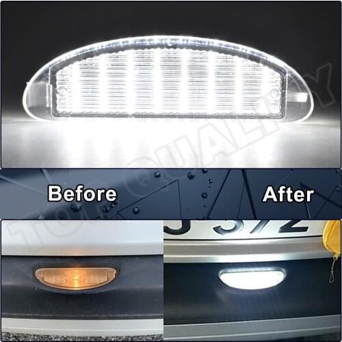 Car Styling LED License Number Plate Light Lamp Xenon White Long Service Life For Renault Twingo I 1993-2007 Clio MK2 1998-2005