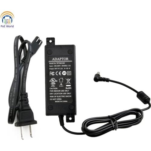 56 Volts Power supply Power adapter with power Cord 60Watt AC Adapter for CCTV industry included EU/US/UK/AU input plug