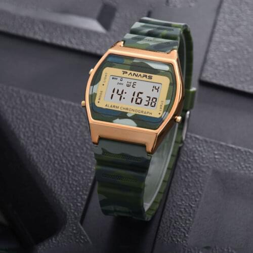 PANRAS Womens Waterproof Digital Watch Women Watches Alarm LED Display Sport Watch Womens Wristwatches Luxury Brand Watches 8127