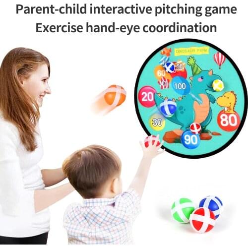 Kids Indoor Throwing Games Sports Sticky Ball Toys Darts Target Shooting Ball Target Creative Outdoor Cloth Suckers Child Gifts