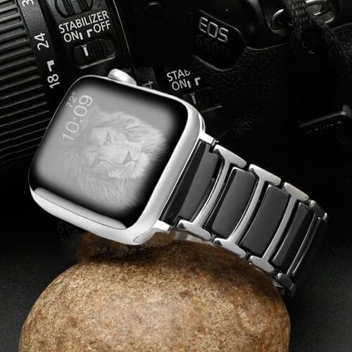 For apple watch 5 band 44mm 40mm correa for iwatch strap Series 4 3 2 watchbands 42mm 38mm ceramics Link Bracelet pulseira belt