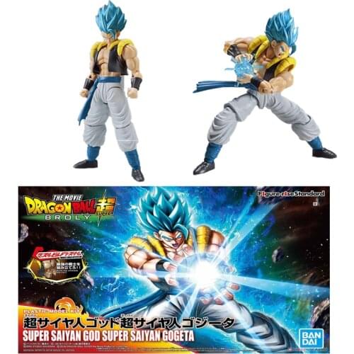 Anime Figure Original Bandai Figure-rise Dragon Ball Gogeta Blue Hair Assembly Model Action Figures Toys Model Collectible Gift