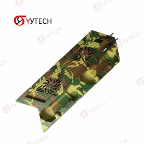 YYTECH Camouflage Double Controller Charger Station Vertical Stand Base Brack with Cooling Fan for PS4 Playstation 4 Console
