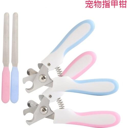 Hot style stainless steel pet nail clippers nail clippers suit trim fingernails cat dog clean beauty tools