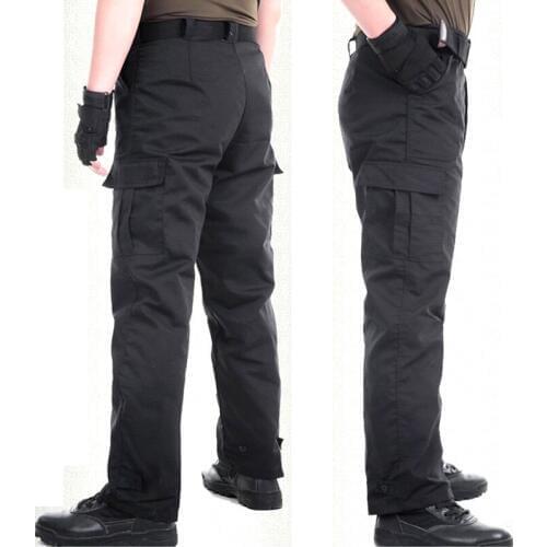 Hot 2020 Outdoor Spring Autumn Sport Multi-Pocket executive Commando men loose tactical combat trousers black Hiking Pants Men