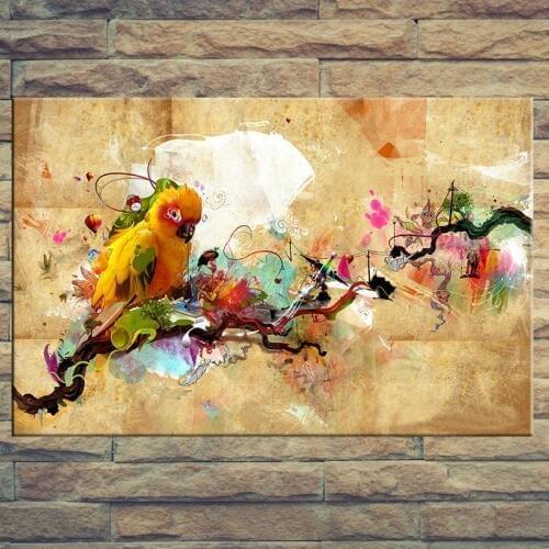 Mk397 Abstract Art Poster Print Bird Canvas Painting Picture Living Room Wall Art Graffiti Bedroom Home Modern Decoration Custom