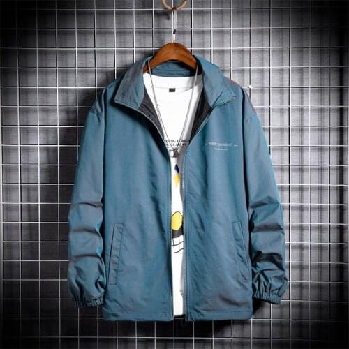 Fashion Jacket Men Gradient Casual Zipper Mens Bomber Jacket Autumn Spring Wear Trendy Korean Style Male Coat Print 2021 New