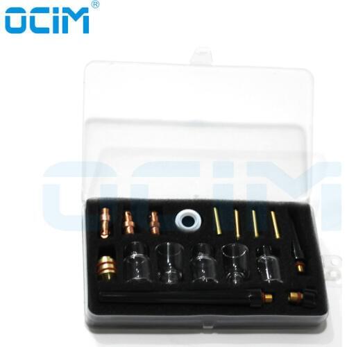 Pyrex Nozzle Kit with Plastic Package TIG Torch Parts For WP9 WP20
