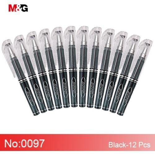 M&G 12pcs mini 0.5mm 3 colors gel pen portable signature pen for school supplies kawaii office writing stationary wholesale gift