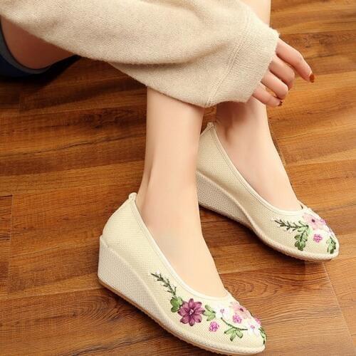 Shose women hanfu shoes canvas embroidery shoes chinese ancient shoes Chinese traditional dance shoes