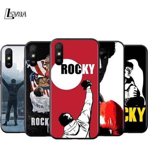 Rocky Balboa Silicone Cover For Xiaomi Redmi K40 K30i K30T K30S K30 K20 10X Ultra Pro Black Soft Phone Case Shell