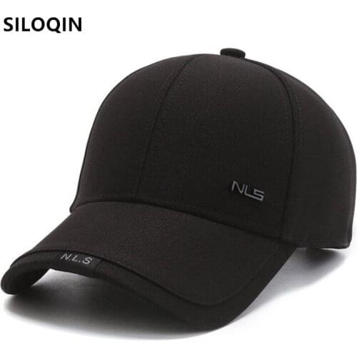 SILOQIN Adjustable Size Adult Mens Cap Washed Cotton Baseball Caps Snapback Cap Male Bone Casual Sports Cap Simple Tongue Cap