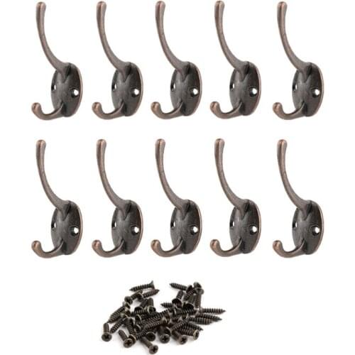 Alloy Vintage Wardrobe Hook Bathroom Coat Single Red Hook Bronze Hardware Hook