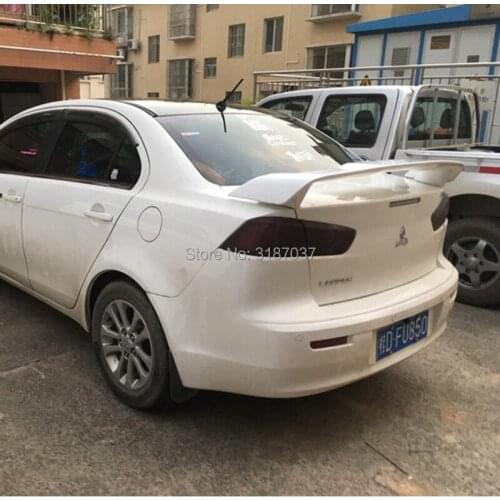 For Mitsubishi Lancer EVO Spoiler 2010-2014 ABS Plastic Unpainted Color Rear Roof Spoiler Wing Trunk Lip Boot Cover Car Styling