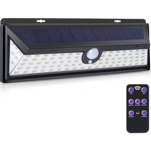 Solar Light 92 LED Sensor Motion With Remote Control PIR Alarm Solar Lamp Wall Solar Outdoor Lighting Garden Decoration Outdoor