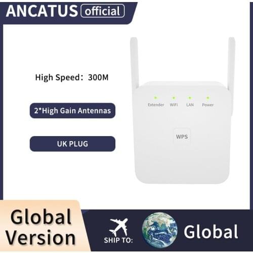 ANCATUS GLWA300W-UK 802.11N Wifi Range Extender Router Wi-Fi Signal Amplifier 300Mbps WiFi Booster 2.4G Wi Fi