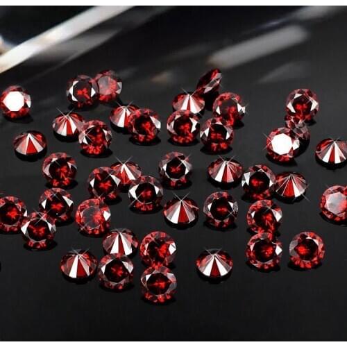 High Quality Pointback Rhinestones Siam 4-18mm Brilliant Cubic Zirconia Stones Round Glue On Crystal Beads Perfect For Jewelrys