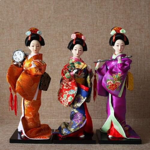 27 Different Styles Geisha Japanese Doll Silk Figurine Kimono Doll Japanese Decoration Home Gift Restaurant Cuisine Decoration