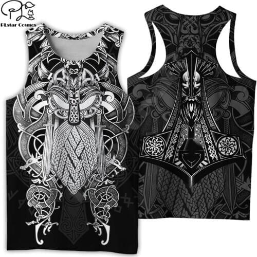 PLstar Cosmos Viking Warriors Movie Vikings Tattoo Symbol New Fashion 3DPrint Unisex Hot Summer Vest/Tank Top Mens Womens s-2