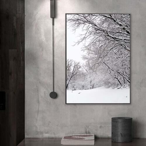 Winter Decor Nordic Landscape Canvas Wall Art Snow Moutain Wolf Posters On Wall Loft Interior Decor Painting Home Room Design