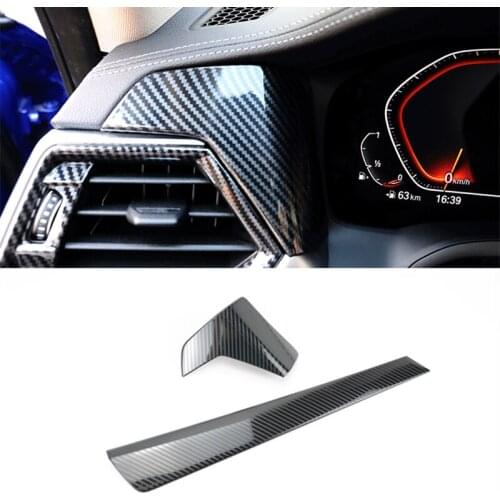 For BMW 3 4 Series G20 G21 G22 2019 2020 2021 M Sport 2PCS New Product Carbon Fibre Dashboard Decoration Strip Car Accessories