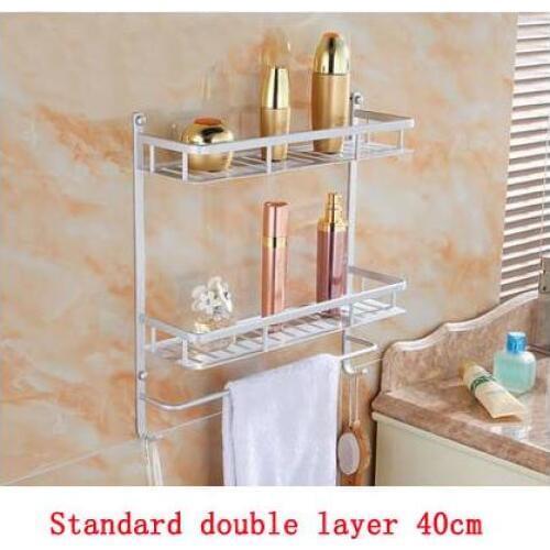 40cm single layer bathroom shelves racks wall mounted, aluminum shelves