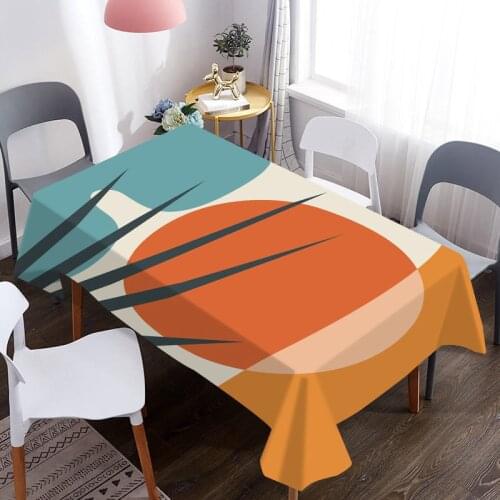 Art Abstract Print Table Cloth Waterproof Rectangle Dining Table Cover For Living Room Kitchen Decoration Tablecloth