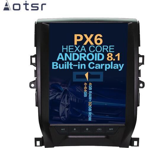 Aotsr 12.1“ Vertical screen Android 8.1 Car DVD Multimedia player GPS Navigation For Toyota Reiz Mark X 2011-2016 with carplay