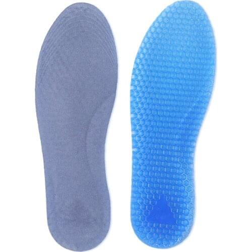 Velvet Honeycomb Silicone Non-slip Shock-absorbing Sport Insole TPR Hiking Aports Leisure Easy Cut Shoe Sock Pad Insert Brioche