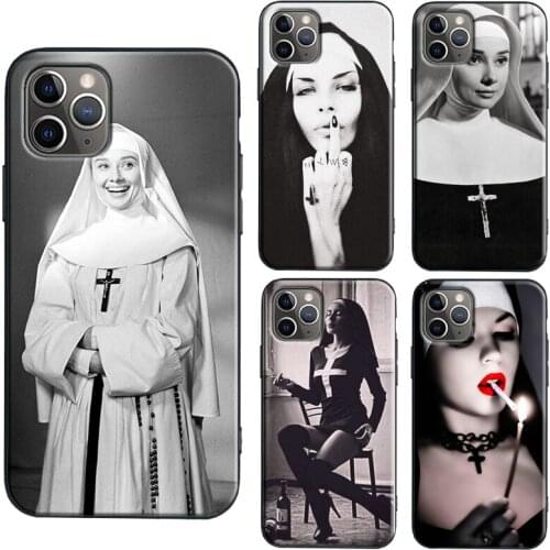 Sister Nun TPU Case For iPhone XR X XS Max 11 12 Pro Max mini 6S 7 8 Plus SE 2020 Cover Coque