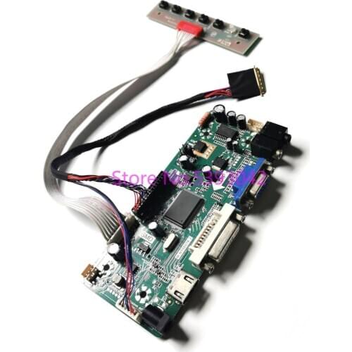 For LP140WH1 (TL)(D1)/(TL)(D2)/(TL)(D3)/(TL)(D5)/(TL)(D6) 40-Pin LVDS VGA+DVI LCD screen WLED 1366*768 controller card kit