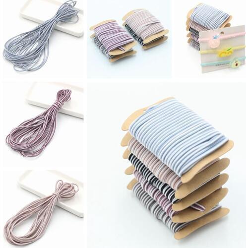 5m / 2mm two-tone elastic band rope rubber hair band satin ribbon sewing webbing belt shoelace DIY clothing accessories