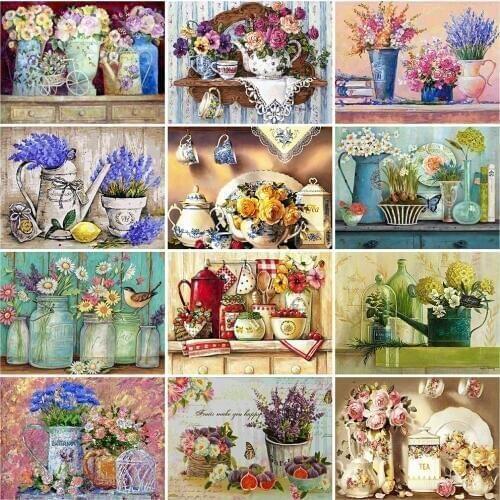 Evershine Diamond Embroidery Sale Full Square Round Diamond Painting Flower Cross Stitch Rhinestones Pictures Home Decor