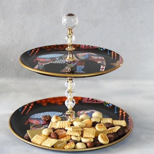 Glore Elephant Black Decker Kurabiyelik modern design stylish sofralar service presentation catering dish