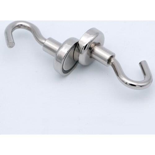 Magnetic Hooks Power Hook Magnet Holder Super Heavy Neodymium Rare Earth Suction For Cup Key 100Pcs/lot