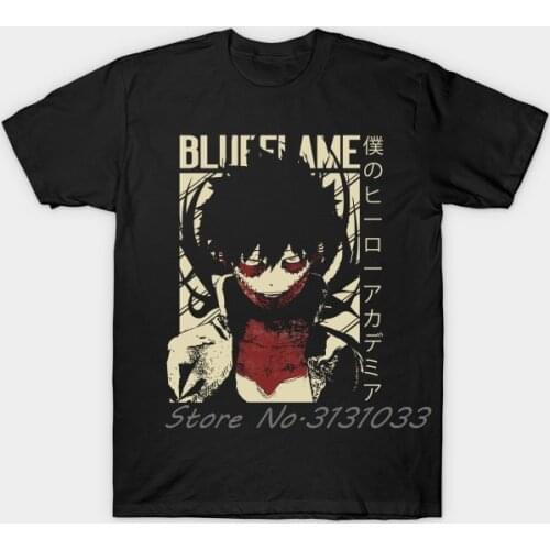 Men T-shirt Dabi Blueflame Tshirt Women T Shirt Tops Anime Men O-neck Short Sleeve Tshirt Cotton Tees Streetwear