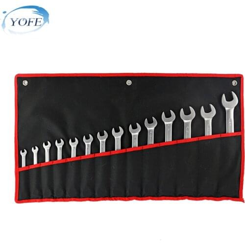 YOFE 14Pcs 8-19mm Combination Ratchet Handle Wrench 72T Ratcheting Spanner Set of Keys Multitool Maintenance Tools
