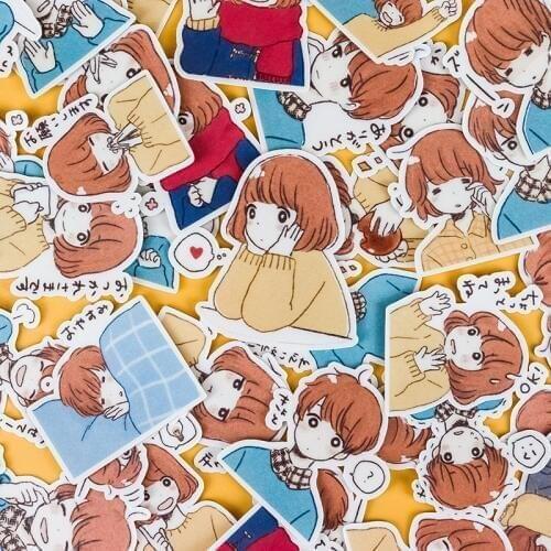 40pcs Creative Cute Self-made couple 5 boy girls DIY Stickers Diary Album Decoration scrapbooking child stationery stickers