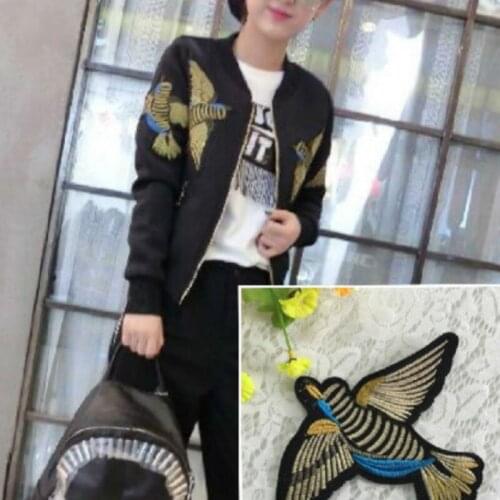 50pcs/Lot Embroidery Patches Letters Clothing Decoration Accessories Animal Bird Diy Iron Heat Transfer Applique Heat Transfer