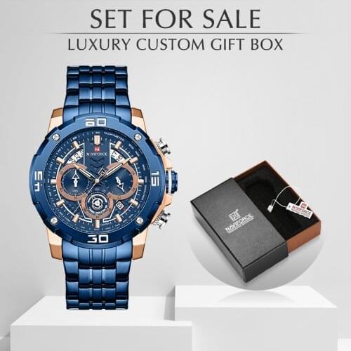 NAVIFORCE Brand Mens Watches Luxury Business Watch Sport Quartz Men Military Wristwatch Clock Male Chronograph Relogio Masculino