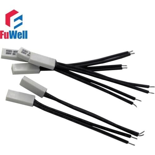 Normally Closed (NC) KSD9700 Temperature Controlled Switch Thermostat 40-85 Degrees Celsius Plastic Shell
