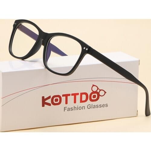 2020 New Vintage Anti-blue Light Eyeglasses Women Optical Myopia Computer Eye Glasses Classic Square Plastic Men Glasses