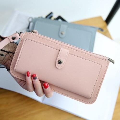 New Fashion Multifunctional Womens Wallet PU Leather Long Wallets Multi-card Position Clutch Buckle Zipper Girls Wallet