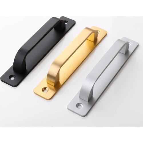 LISM Door and Window Open Handle Balcony Wooden Door Sliding Door Handle Golden Aluminum Warehouse Door Black Kitchen Handle