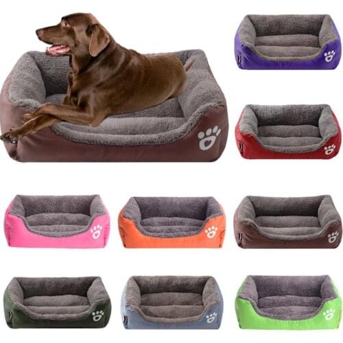 Multi-color Dog Bed S-3XL Pet House Warm Soft Cat Bed Waterproof Bottom Puppy Large Small Dog Bed Pet Cushion Bed For Dogs Cats