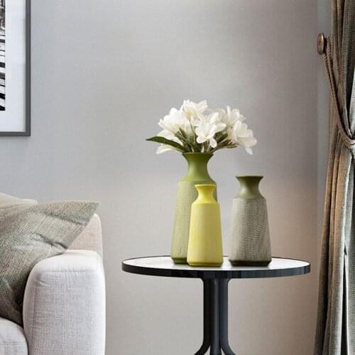 Creative Personality Colorful Ceramic Vase Ornaments Simplicity Art Vase Crafts Home Wine Cabinet Decoration Wedding Gifts
